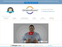 Tablet Screenshot of diamantfinanz.de